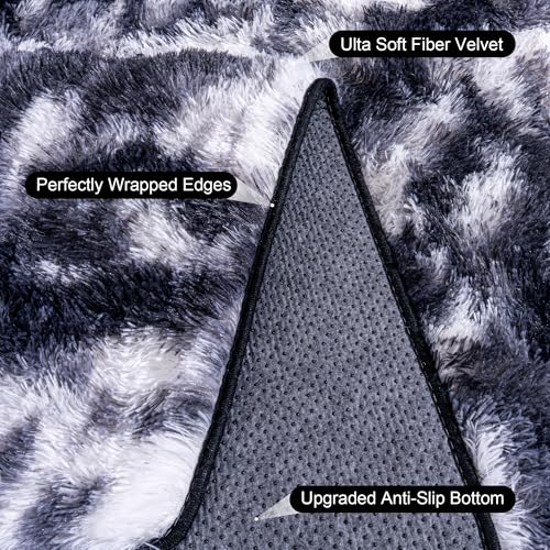 Black and White Rug for Living Room (8' x 10' (Rectangular) / Black White)