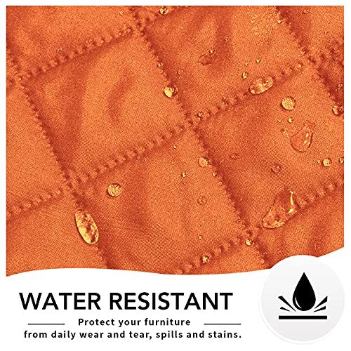 Reversible Couch Cover (Orange/Black / Large Recliner)