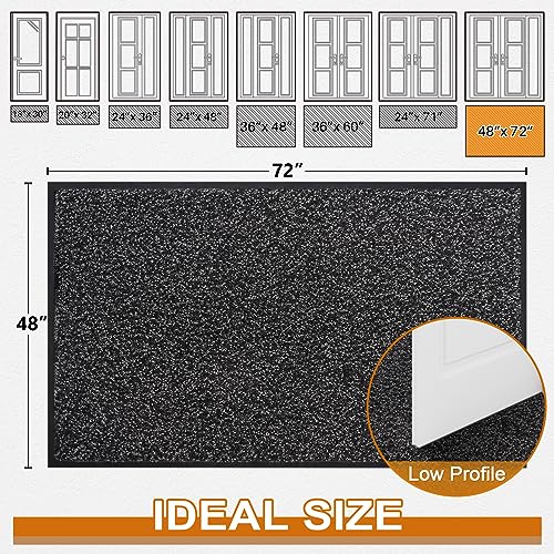 Super Absorbent Front Door Mat (Anthracite Black / 4' x 6' (Rectangular))