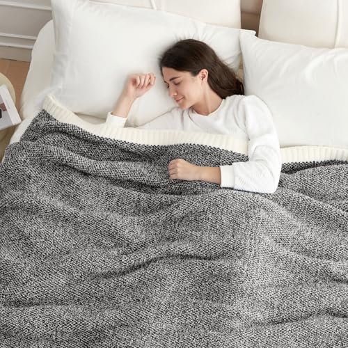 Super Soft & Reversible Heather Black Throw (Heather Black / Twin (60"x80"))