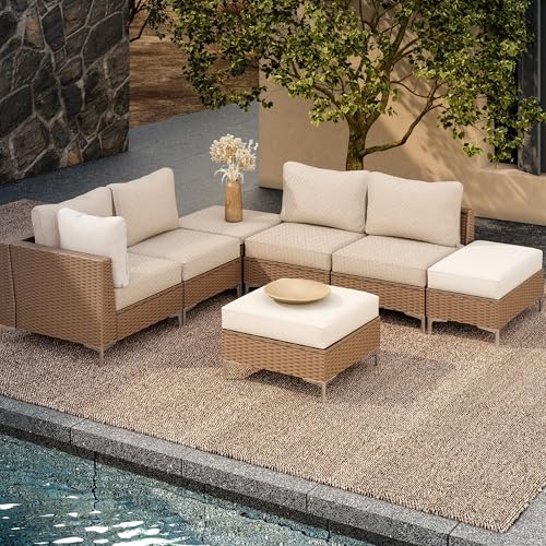 8Pcs Outdoor Cushion Covers (Mustard Yellow / 8PCS)