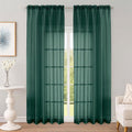 Hunter Green Sheer Curtains 90 Inch Long 2 Panels for Bedroom (Hunter Green / 59"W x 90"L (Pack of 2))