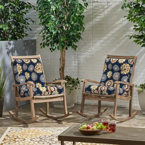 Outdoor Back Chair Cushions (42"x21"x4" / Gilded Azure)