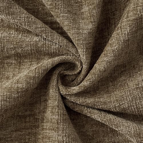 Soft Chenille Fall Throw Pillow Covers Coffee 16x16 Inch Pack of 2 (16" x 16" (Pack of 2) / Coffee)