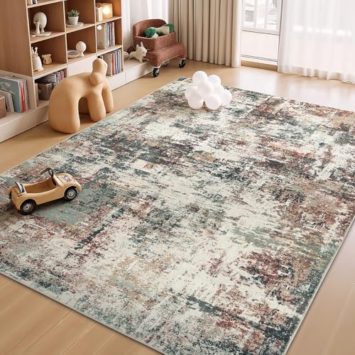 5x7 Area Rugs for Living Room (04-rust / 5' x 7' (Rectangular))