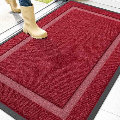 Front Door Mat Outside 47x32 (Wine Red / 47" x 32")