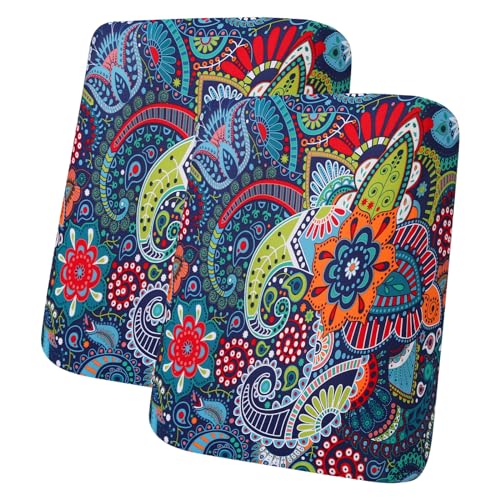 Printed Couch Cushion Covers (Blue / Seat Cover 2 Pack)
