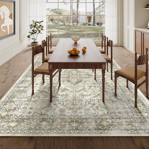 6x9 Area Rugs for Living Room (Beige/Brown / 6' x 9' (Rectangular))