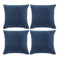 4 Packs Decorative Throw Pillow Covers for Living Room Couch Bed (14" x 14" (Pack of 4) / Dusty Blue)