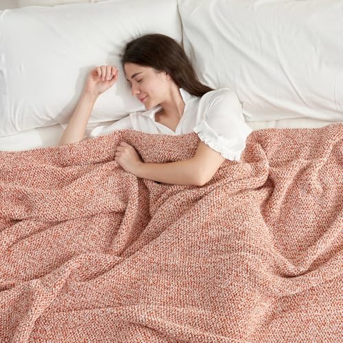 Orange Throw Blanket for Fall (Heather Orange / Throw (50"x60"))