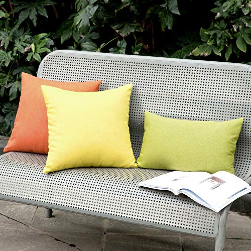 Decorative Outdoor Pillow Covers Lumbar Waterproof 12x20 Green (20" x 12" (Pack of 2) / Green)