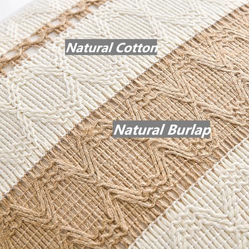 Set of 1 Boho Neutral Decorative Throw Pillow Cover 18x18 Inch for Couch Bed Sofa (18" x 18" (Pack of 1) / Neutral)
