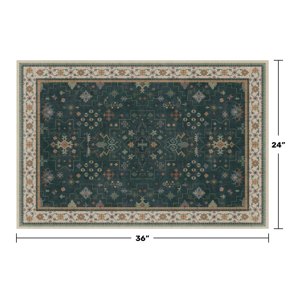 Dark Green 2x3 Door Mat Indoor Entrance Rug (2' x 3' (Rectangular) / Dark Green)