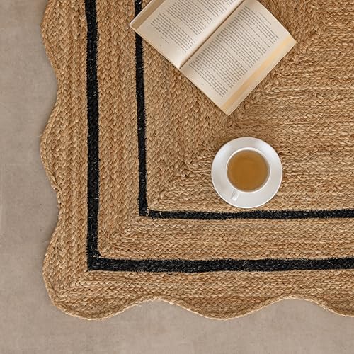 Jute Area Rug (Black / 3x4 Feet)