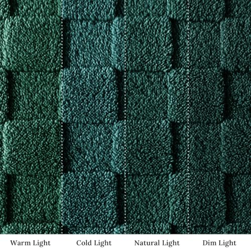 3D Checkered Fleece King Blanket for Bed (Green / King (104"x90"))