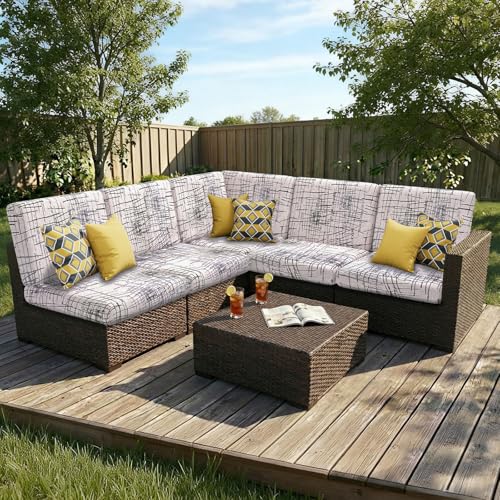 Printed Couch Cushion Covers (Brown and White / Seat Medium)