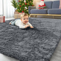 Area Rugs for Living Room Bedroom (4x5.9 Ft / Grey)