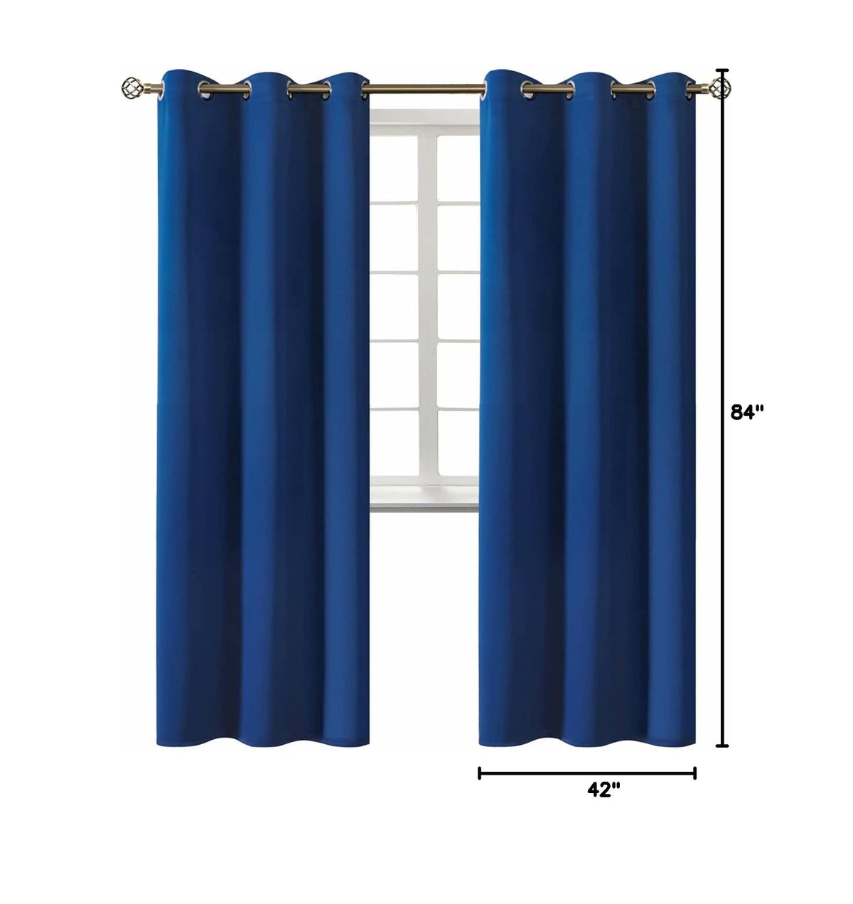Blackout Curtains for Bedroom (Classic Blue / 42"W x 84"L (Pack of 2))
