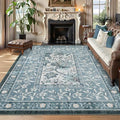 Provence 8x10 Area Rugs for Living Room (Oriental Misty Blue / 8' x 10' (Rectangular))