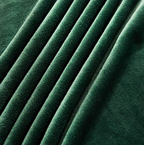 Large Flannel Fleece Throw Blanket (50"x70" / Darkgreen)