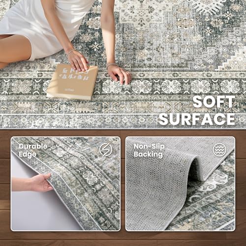 8x10 Area Rugs for Living Room (Wheat/Charcoal / 8' x 10' (Rectangular))