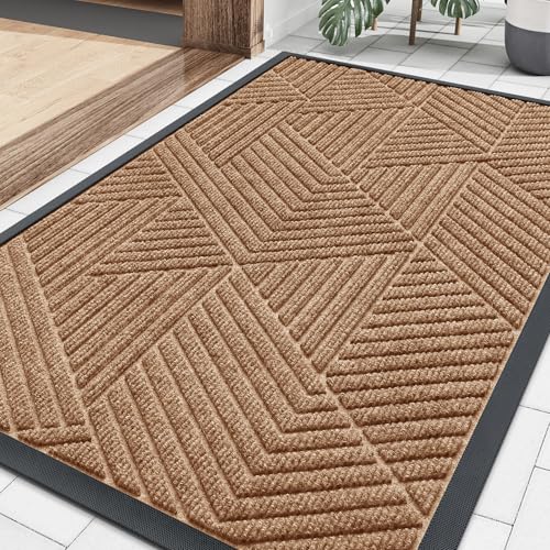 Front Door Mat Outside Entrance (Coffee / 29.5" X 17")