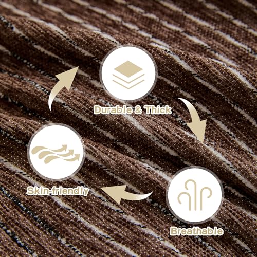 Oversized Armchair Couch Cover for 1 Cushion Couch (71" x 91" / 9# Lines Deep Chocolate)