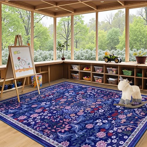 6x9 Area Rug Living Room (Blue / 6' x 9' (Rectangular))