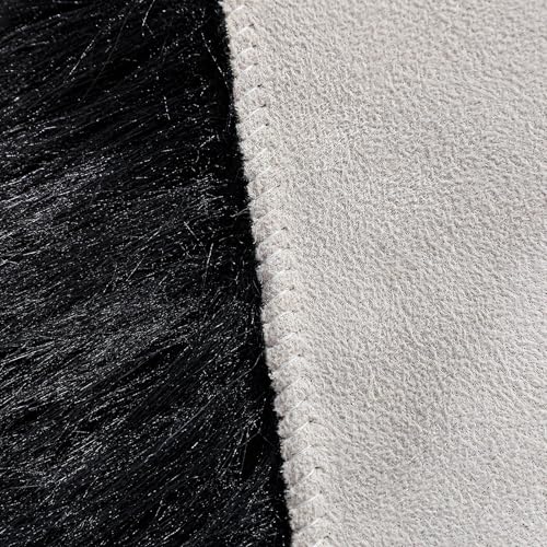 Faux Fur Rug Sheepskin Shag Fluffy Fuzzy Beige 5x7 ft Rugs for Bedroom Bedside Bed Floor Living Room Plush Rectangle High (5' x 7' (Rectangular) / Beige)