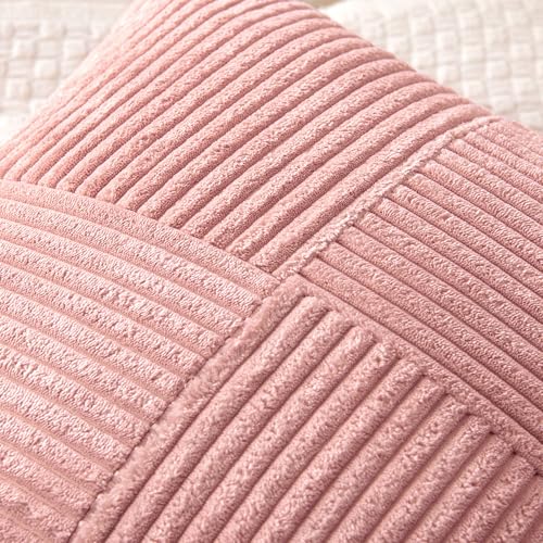 Blush Pink Decorative Throw Pillow Covers for Couch 18x18 Inch (18" x 18" (Pack of 2) / Blush Pink)