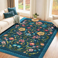Washable Rug 4x6 Area Rugs for Living Room (C Blue / 4' x 6' (Rectangular))