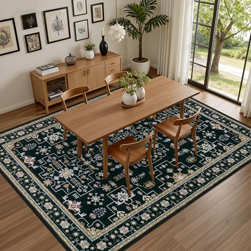 6x9 Area Rugs Living Room (Black / 6' x 9' (Rectangular))