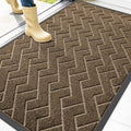 Front Door Mat Outside 47x32 (Brown / 47" x 32")