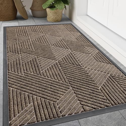 Front Door Mat Outside Entrance (Brown / 59" X 23")