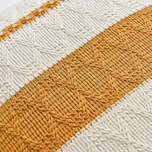 Set of 1 Mustard Yellow Fall Decorative Throw Pillow Cover 20x20 Inch for Couch Bed Sofa (20" x 20" (Pack of 1) / Mustard Yellow)