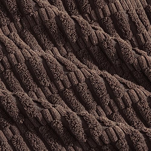 4 Packs Decorative Throw Pillow Covers for Living Room Couch Bed (16" x 16" (Pack of 4) / Dark Brown)