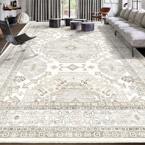 Area Rugs 8x10 for Living Room (Beige Neutral / 8' x 10' (Rectangular))