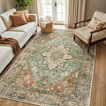 Washable Area Rug (Brick/Brown/Green / 5' x 8' (Rectangular))