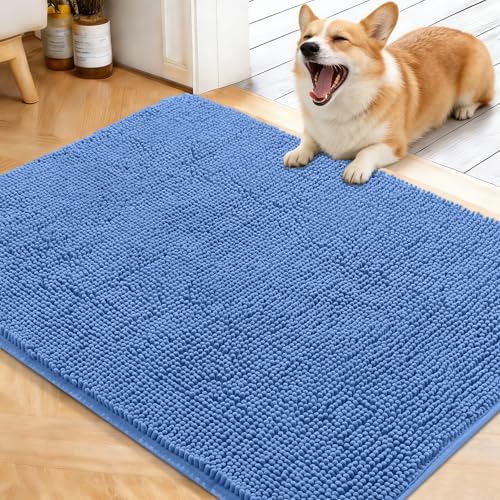 Dog Door Mat for Muddy Paws 40x32 (Cornflower Blue / 40" X 32")