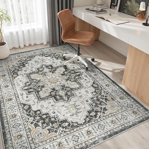 6x9 Area Rugs for Living Room (Black / 6' x 9' (Rectangular))