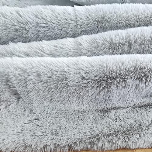 Ultra Soft Faux Rabbit Fur Rug 5x8 (Grey / 5*8Ft)