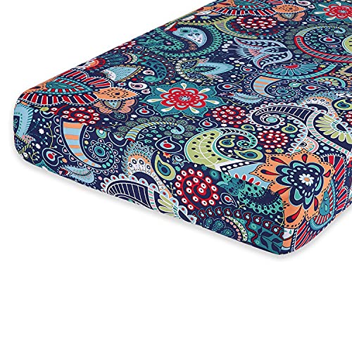 Printed Couch Cushion Covers (Blue / Seat Cover Large)