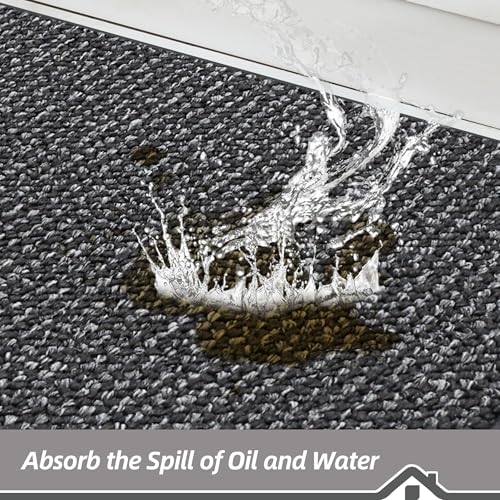 Kitchen Runner Rugs 24"x60" (Charcoal / 24" X 60" (Rectangular))