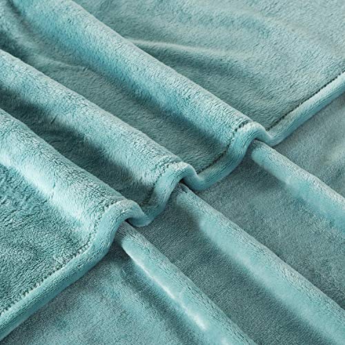Large Flannel Fleece Throw Blanket (60"x80" / Bluishgreen)