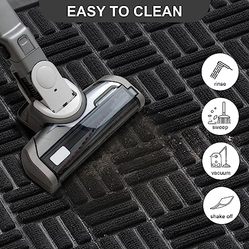 Front Door Mat Outdoor Entrance (Onyx Black / 3' x 5'2" (Rectangular))