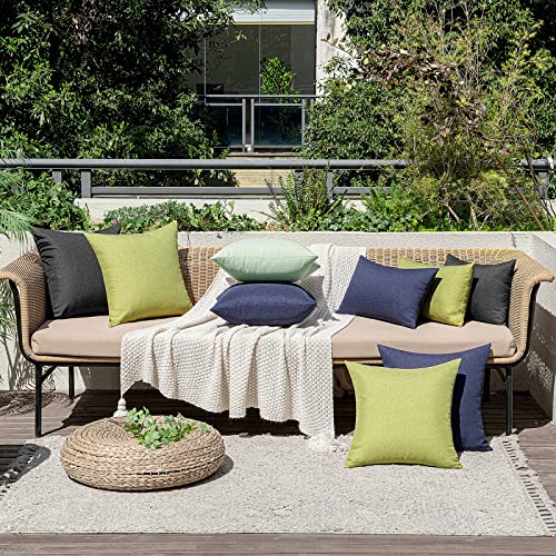 Decorative Outdoor Pillow Covers Euro Waterproof 24x24 Black (24" x 24" (Pack of 2) / Black)