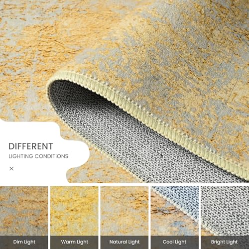 Entrance Rugs Indoor 2x3 Orange (Orange, Silver & Gray / 2' x 3' (Rectangular))