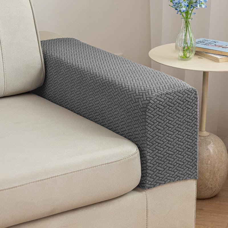 Soothing Home Sofa Covers (Grey / Arm Rest Covers 2pcs)
