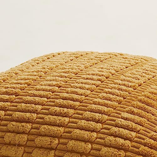 4 Packs Decorative Throw Pillow Covers for Living Room Couch Bed (20" x 12" (Pack of 4) / Mustard Yellow)