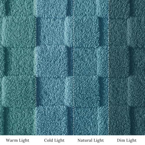 3D Checkered Fleece Throw Blanket for Couch (Slate Blue / Throw (50"x60"))